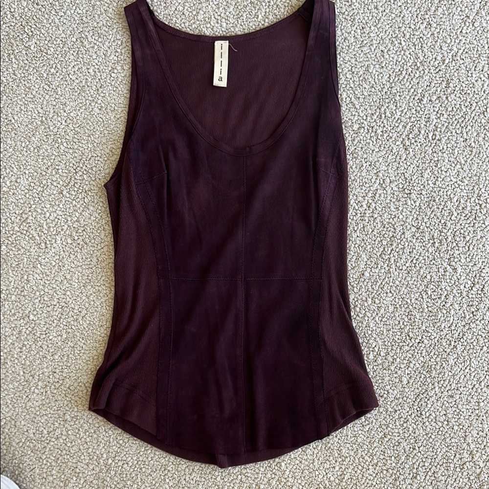 ILIA Black Fitted Sleeveless Tank Top